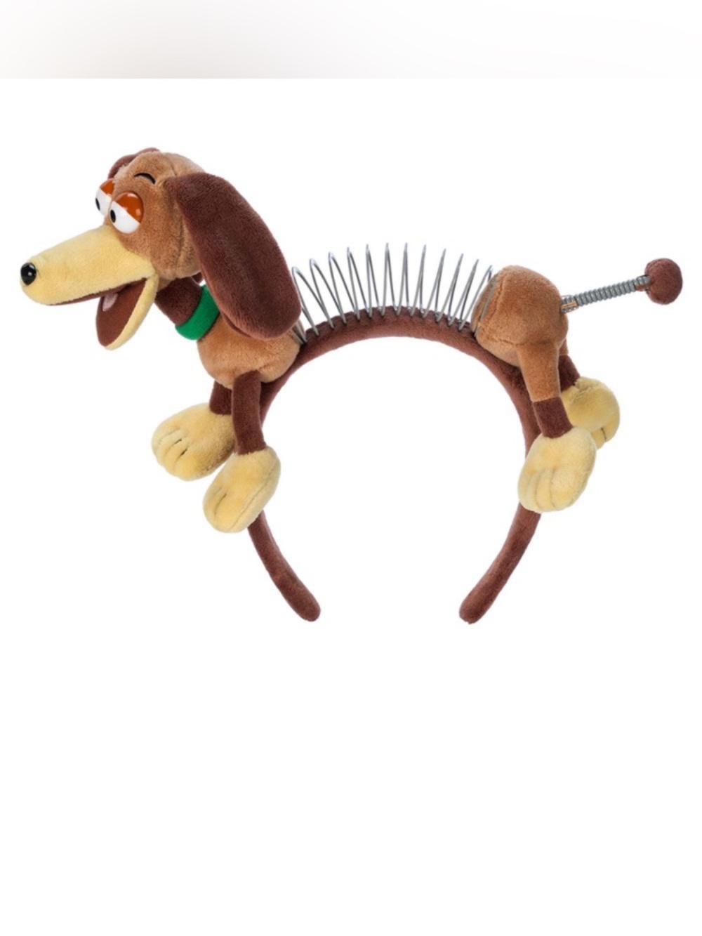 Disney Brown Plush Dachshund Headband with Green Collar